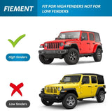 Fenders Front & Rear Fenders Compatible with 2018-2024 Jeep Wrangler JL and JLU Unlimited Rubicon, W2801P236146