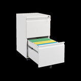 Metal 2 Drawer Mobile File Cabinet with Lock, Under Desk Office Steel Filing Cabinet, 25.6''H W1247125572