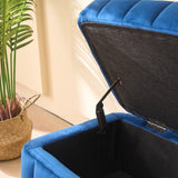 49.21" Wide Upholstered Velvet Storage Soft Bench Footstool Ottoman End of Bed with Metal Legs, Foot W3118P272644