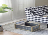 Set Of 2 Rectangular Rustic Planter, L20x14x11.5" S17x12x10" W2078P323425