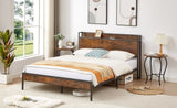 ZNTS Bed frame with charging station queen size,87.80'' L x 61.80'' W x 39.2'' H W1162123743