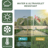 10 ft. x 13 ft. Galvanized Large Metal Walk in Chicken Coop Cage Farm Poultry Run Hutch Hen House W2505P177284