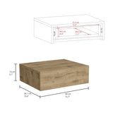 Milano Floating Nightstand , End Table, Side Table Wall-Mounted with Drawer -Macadamia -Bedroom B070137824