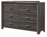 1pc Contemporary Six Drawers Dresser Brownish Gray Driftwood Finish Rustic Finish Bedroom Wooden B011P234751