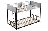 ZNTS Metal Twin over Twin Bunk Bed with Vent Board/ Heavy-duty Sturdy Metal/ Noise Reduced/ Safety W427P154977