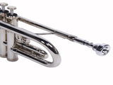 Nickelplated Drop B Adjustable Trumpet Gloves Set Silver 67559321