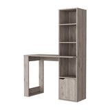 Riverton Computer Desk with Bookcase 4-Tier Shelf and Cabinet B128P148797