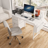 47.3"office desk with power outlet,3 drawers,Side Pocket, Study Desk Easy to Assemble,Frame W2887P239381
