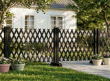 Set of 2 Retractable Cedar Wood Fences Flat-Bottom Style Black 64850953