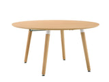 With a clever retractable mechanism, the Wood Grain MDF table top and light wood legs and has a W2920P420922
