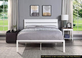 ZNTS Contemporary Queen Bed 1pc Casual Style White Metal Bed Bedroom Furniture B01167361