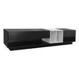 ON-TREND Sleek and Stylish TV Stand with Perfect Storage Solution, Two-tone Media Console for TVs Up WF311772AAB