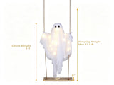 5FT Hanging Swing Ghost Halloween Decor, Warm White LED Lights 16.4FT Remote Control, Adjustable 72349301
