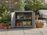 Potting Bench with Storage Cabinet and Metal Table Top for Outdoor Patio,Outdoor Work Station Table 93815704