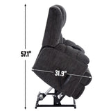 Dual Motor Heat Massage Infinite Position Up to 350 LBS Electric Power Lift Recliners with W3224P288492