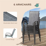 Outdoor dining table and chair package with umbrella 25832498