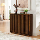 Mid Century Modern Fluted Hollowed Out Sideboard Cabinet with 2 Outlet Holes, Buffet Cabinet with W1801P288510