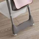 Adjustable Baby High Chair 0-6 Years Portable Infant Feeding Seat with Safety Belt, Silent W2699P299044
