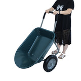 wheel barrow Two wheeled trolley for green garden 15 inch pneumatic wheel WB1001GN W22770787