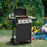 Propane Gas Grill 3 Burner Barbecue Grill, Stainless Steel 26,000 BTU Patio Garden Barbecue Grill 57831586
