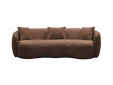 Mid Century Modern Curved Living Room Sofa, Boucle Fabric Couch for Bedroom, Office, Apartment, W876102842