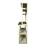 39.37" White and Rustic Brown color 5-Tier Bakers Rack for Kitchen with Storage, Coffee Bar, Kitchen W1412P230434