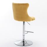 Furniture,Swivel Velvet Barstools Adjusatble Seat Height from 25-33 Inch, Modern Upholstered Chrome 66442886