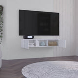 Glen Floating TV Stand with Side Doors and Central Media Shelf B070P173205