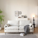 Deep 3-Seater Cloud Couch with 2 Armrest Pillows and 2 Toss Pillows, Love Seat for Living Room W3191P278034
