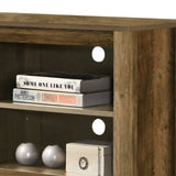 Benito Knotty Oak 70"W TV Stand with Open Shelves and Cable Management B061P184947