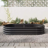 Raised Garden Bed Outdoor, Oval Large Metal Raised Planter Bed for for Plants, Vegetables, and W840102508