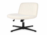 Criss Cross Office Chair, No Wheels Armless Swivel, Wide Seat Criss Cross Chair for Home Office & 12809920