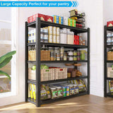 72.05 Inch Tall Black Metal Shelves with 5 Removable Dividers Are High Capacity and Load Bearing for W328P193845