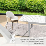 Aluminum Patio Extendable Dining Table 35"- 71", Adjustable Indoor Outdoor Patio Dining Table with W1859P170157
