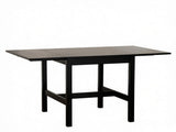 Black Drop Leaf Dining Table, Folding Design, Compact Kitchen Table for Small Spaces 53672795