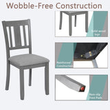 Wooden Dining Chairs Set of 4, Kitchen Chair with Padded Seat, Upholstered Side Chair for Dining W1998126421
