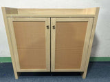 42.5" Tall Rattan Shoe Cabinet with Doors, 6-Tier Shoe Storage Cabinet with Adjustable Shelves, W808P415446
