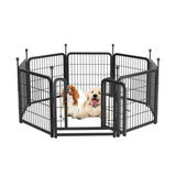 ZNTS Dog Playpen 8 Panels 24" Height Heavy Duty Dog Fence Puppy Pen for Large Medium Small Dogs Indoor W578P187932