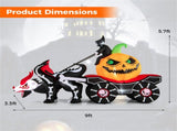 9 Feet Halloween Inflatable LED Lighted Carriage with Pumpkin and Skeleton Dragon 37738258