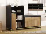 Vividwood L-Shaped Shoe Storage with Flip Drawer & Adjustable Wave Shelves, 39''W Entryway T5618P505966