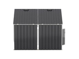 Garbage Bin Shed Stores 2 Trash Cans Metal Outdoor Bin Shed for Garbage Storage,54 cubic feet of W1598P357714
