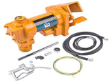 12V 15 GPM Yellow Fuel Transfer Pump Discharge Hose Manual Nozzle Kit 87500842
