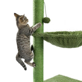 ZNTS Cat Tree Scratcher Cactus With Cat Scratching Post Hammock Interactive Ball Green 29427516