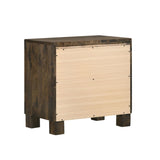 2 Drawers MDF Nightstand in Rustic Golden Brown Finish B016P255623