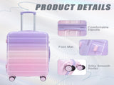 20"/24"/28" 3 pcs/set in PC Spinner Wheel Luggage, Carry on Suitcase, With Gradient Color and W2787P353558