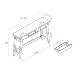 Modern Console with One Drawer - White B107131403