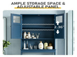 2-Door Painted MDF Toilet Cabinet 23.23*8.66*66.93in Navy blue 89298036