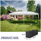 ZNTS 3 x 6m Four Windows Practical Waterproof Folding Tent White 92876910