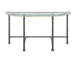 Brantley Clear Glass & Sandy Gray Finish Sofa Table B2726P448754