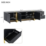 ON-TREND Luxury Fluted TV Stand for TVs Up to 80'', Modern Entertainment Center with Storage WF531671AAB